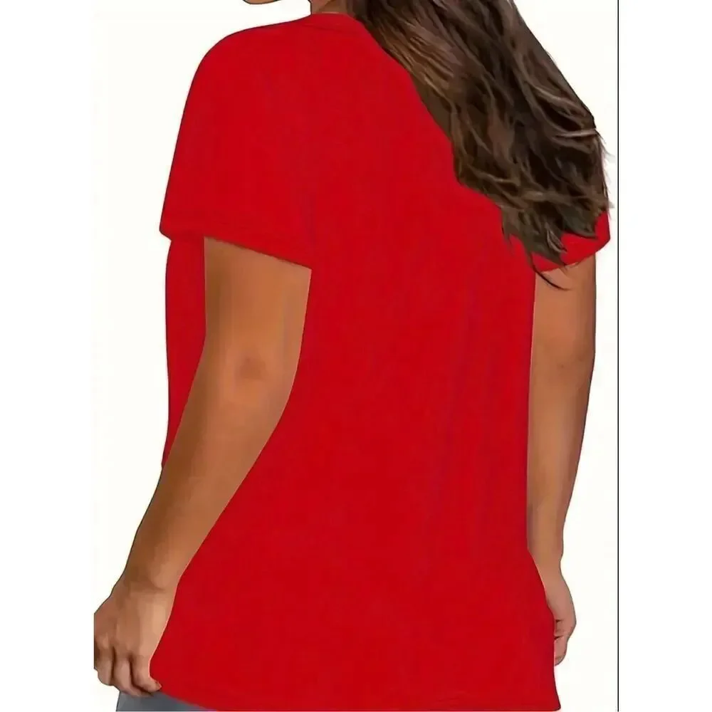 NWT Gorgeous 2XL Red Angry Black Cat Drinking Coffee Print Short Sleeve T Shirt